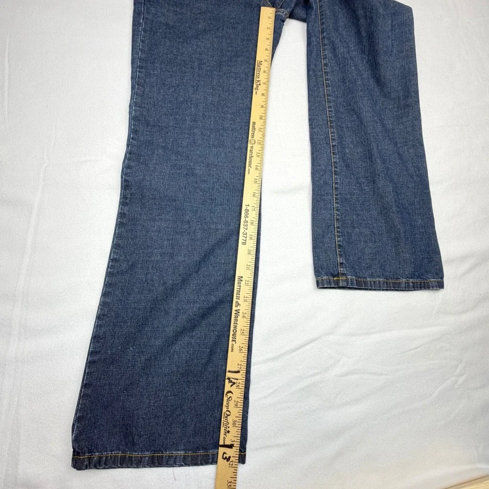 Michael Kors Womens Dark Wash Wide Leg Denim Jeans Blue Size 6 Trouser Style